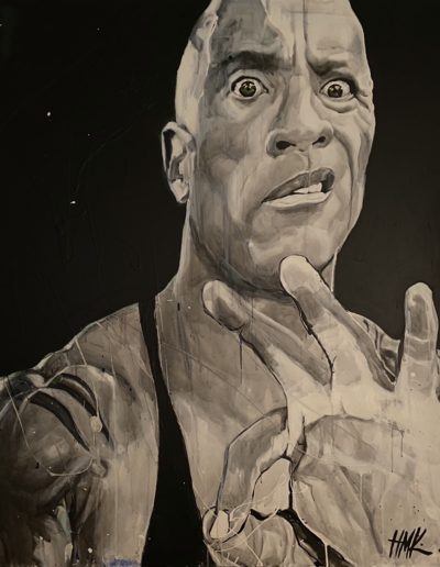 Painting of Dwayne The Rock Johnson