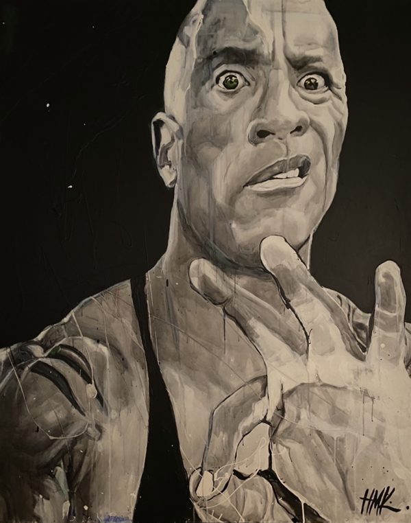 Painting of Dwayne The Rock Johnson