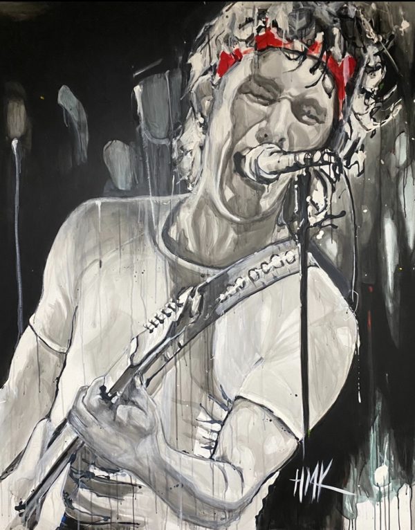 Painting of Jimmy Barnes