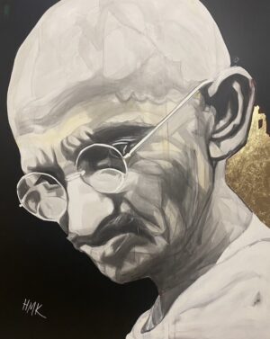 Acrylic Painting of Gandhi